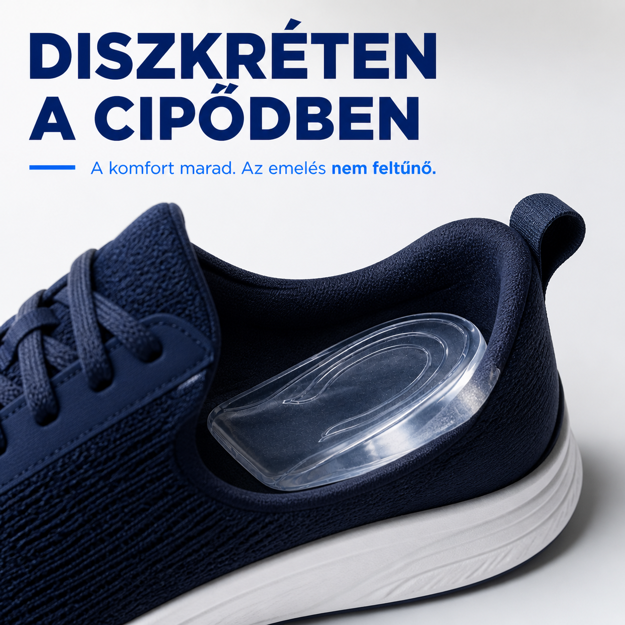 Diszkrét viselet zárt cipőben