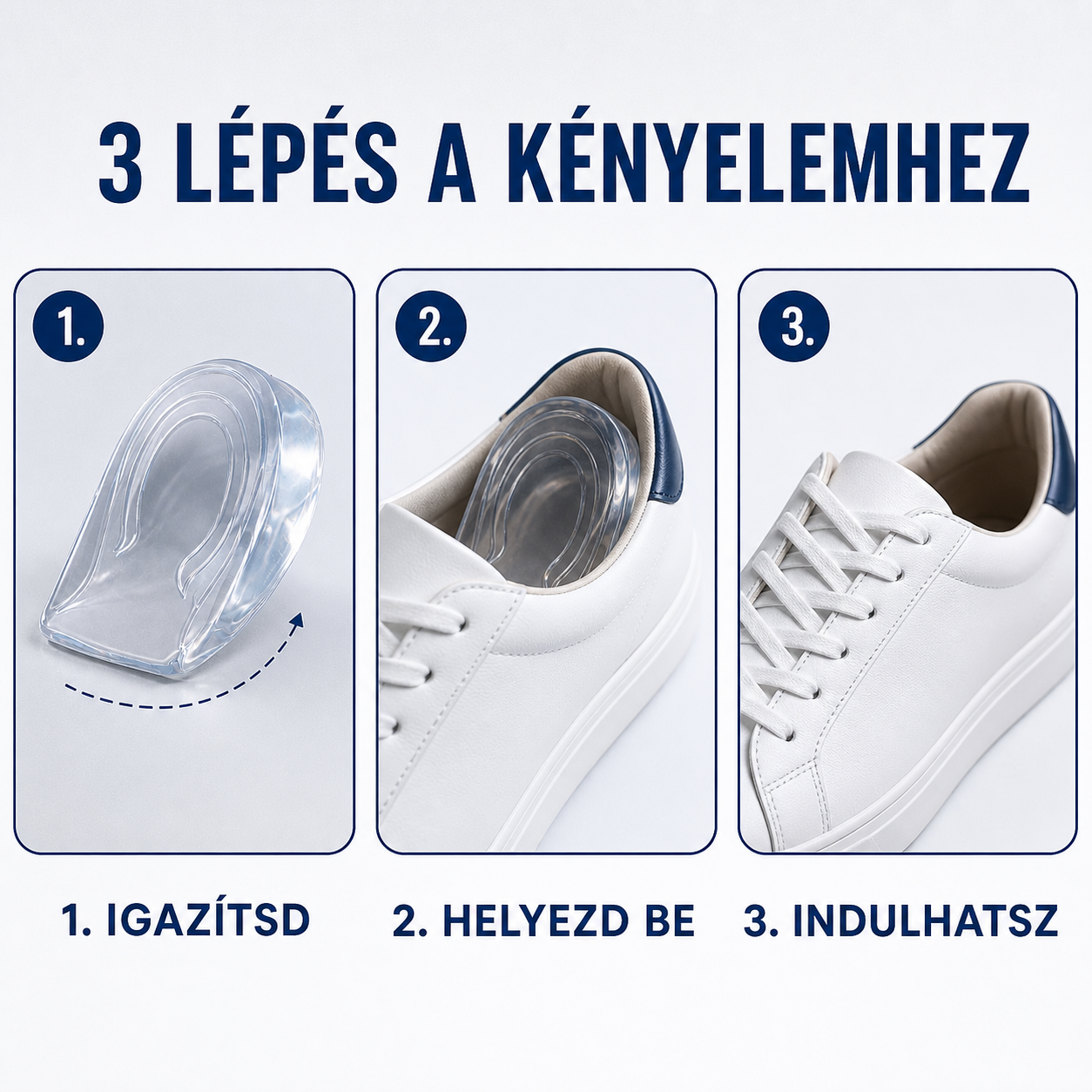 Háromlépéses használati útmutató